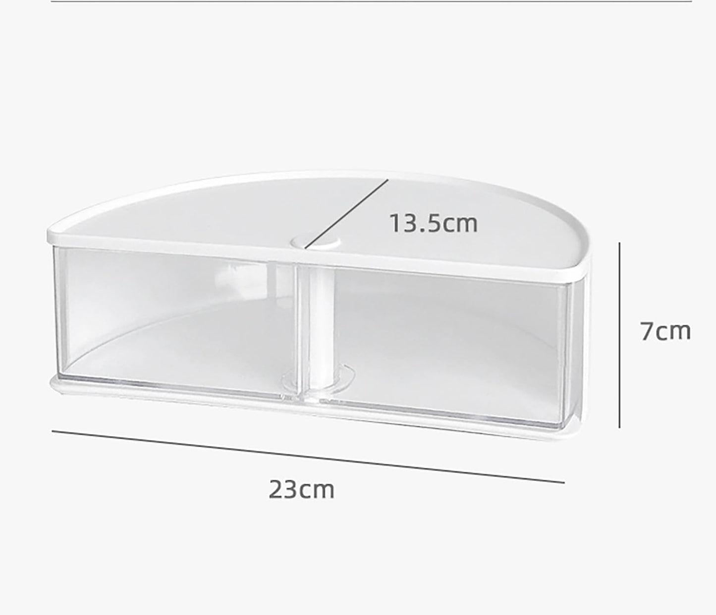 House of Quirk Cosmetics Desk Organiser With Drawer, Multifunctional Desk Organizer, Office Organizer, 4 Plastic Compartments With Drawer, Storage Shelf For Office, School (White)